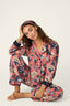 Lucky in Love Western Print 3-Piece Long Sleeve Flannel PJ Set