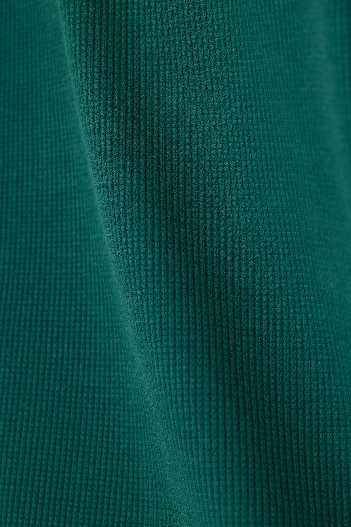 Weekday Waffles Deep Dive Dark Green Long Sleeve Top