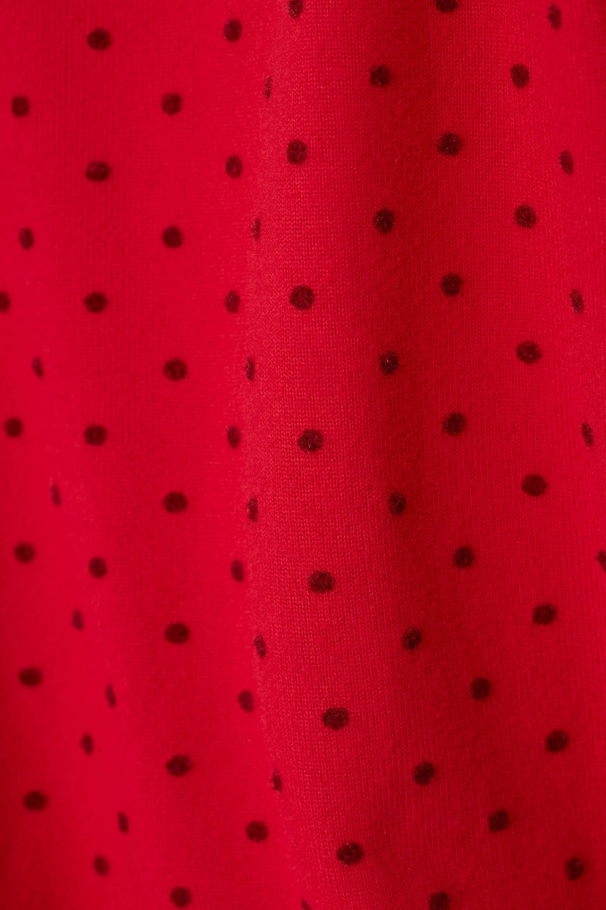 Femme de Noel Tonal Dot Long Sleeve V-Neck Top