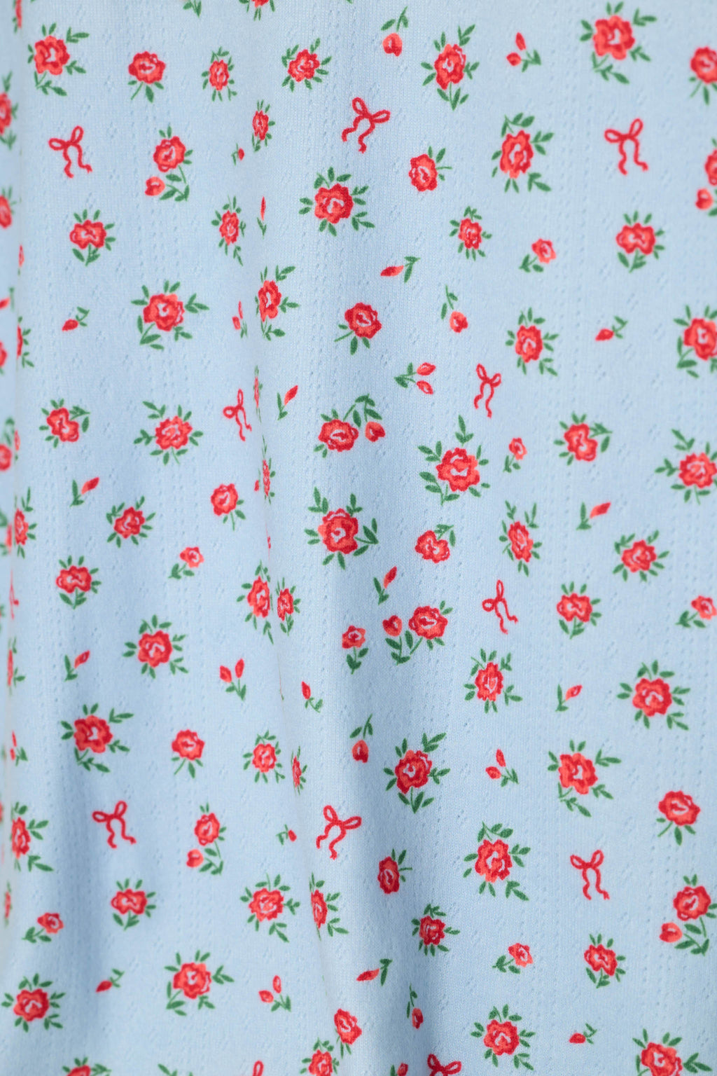 Festive Florals Blue Floral Print Tie-Front Top