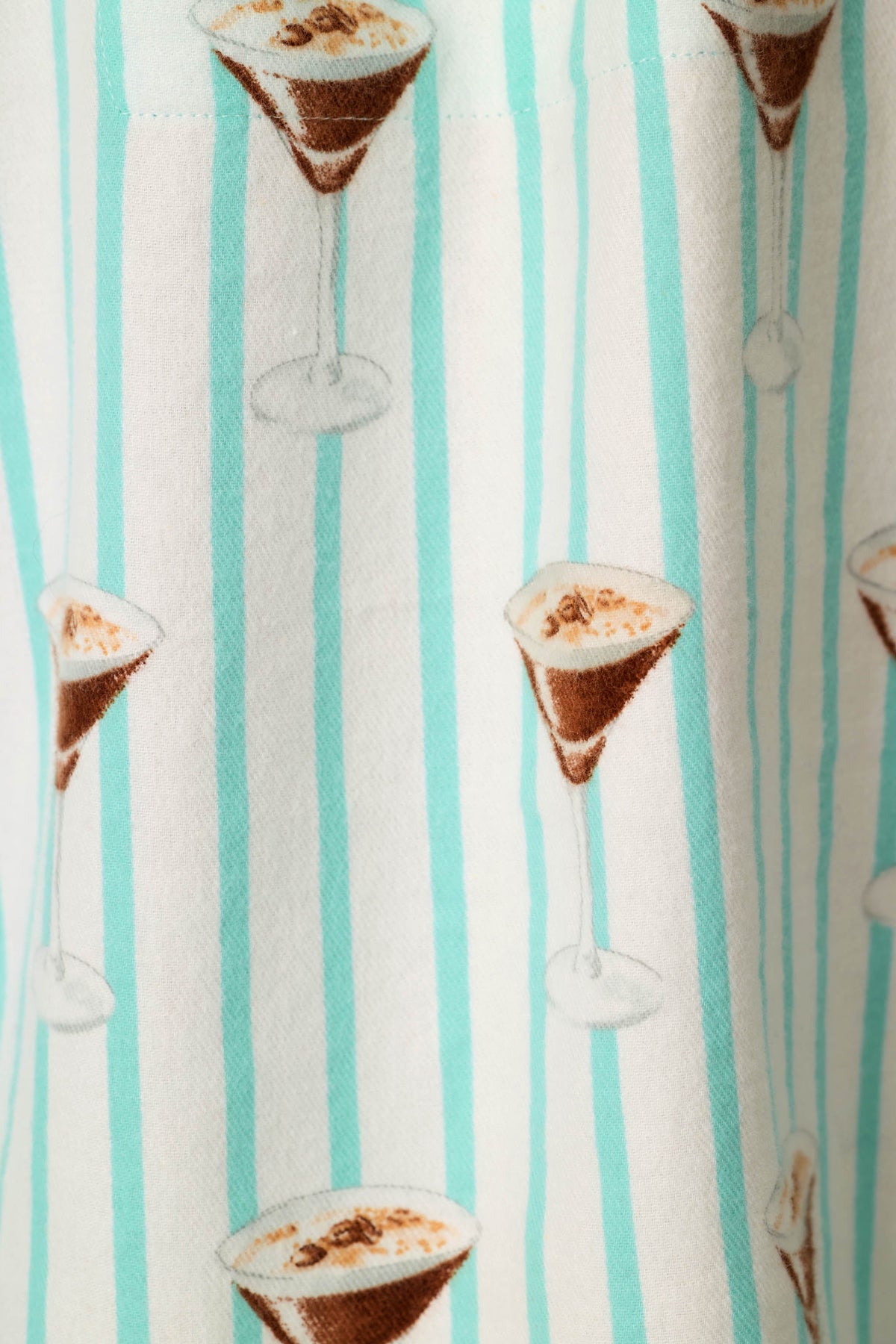 Espresso Martini Print 3-Piece Long Sleeve Flannel PJ Set