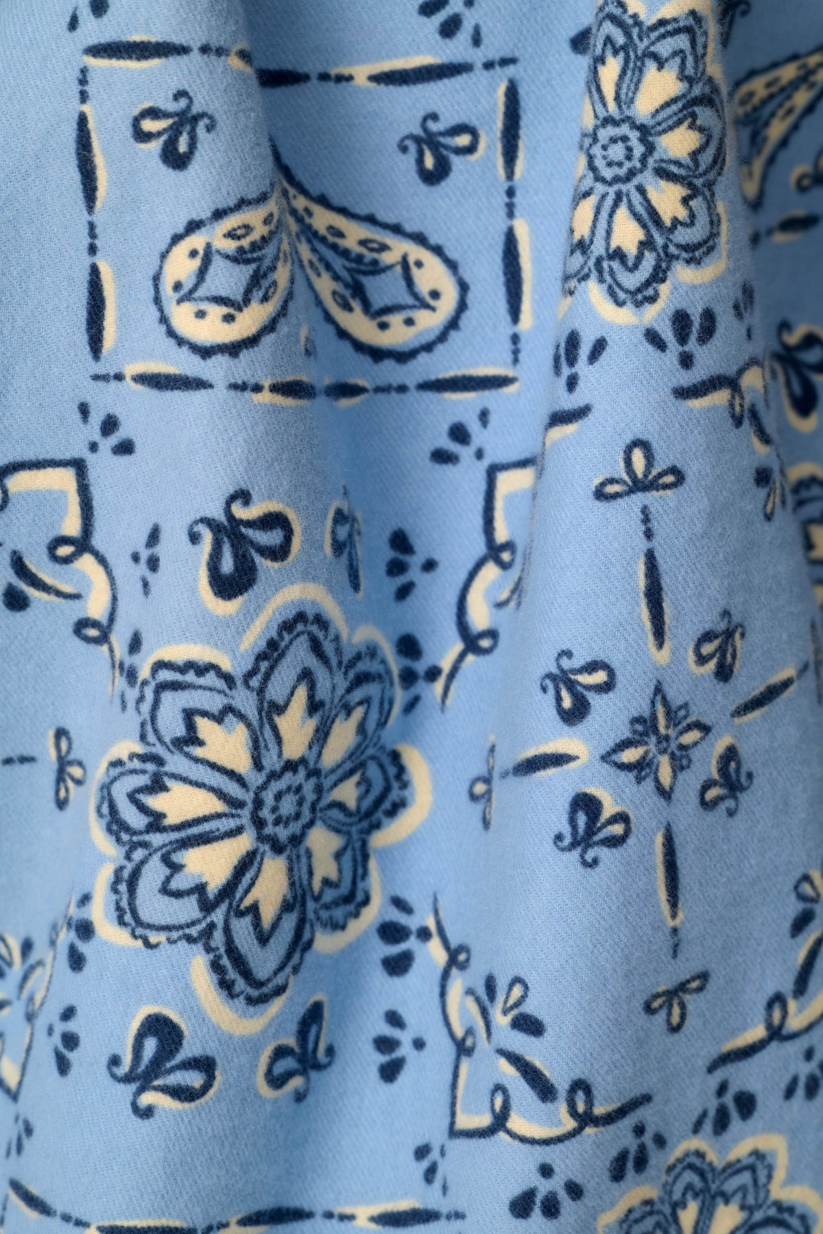 Classic Paisley Bandana Print 3-Piece Long Sleeve Flannel PJ Set