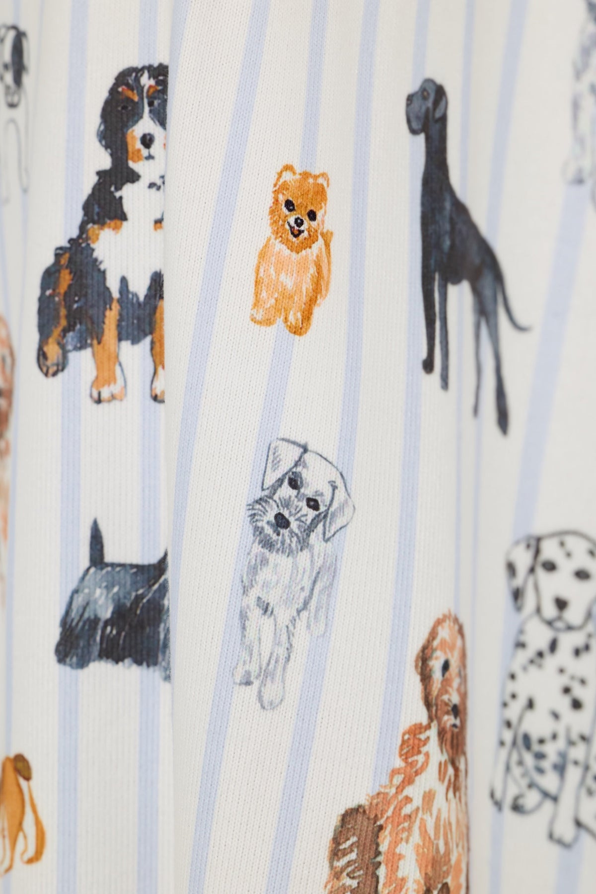 Happy Tails Dog & Stripe Print Long Sleeve PJ Set