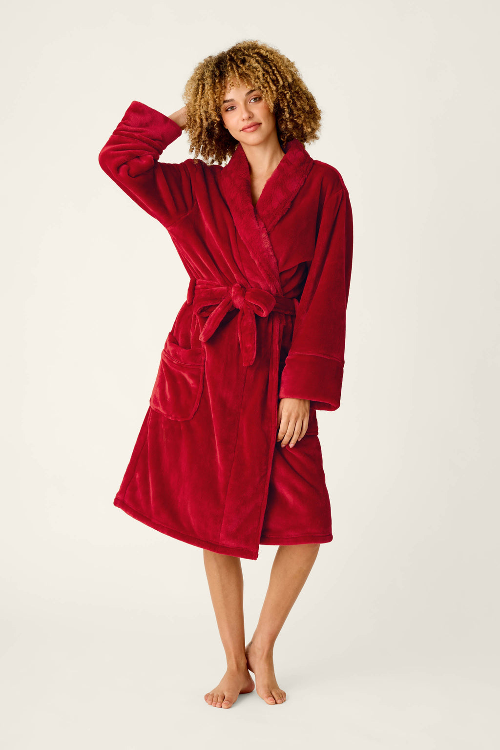 Luxe Plush Red Robe