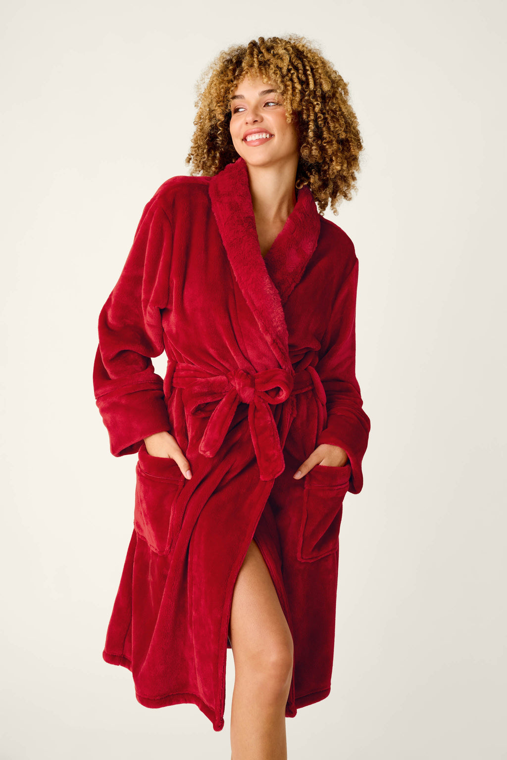 Luxe Plush Red Robe