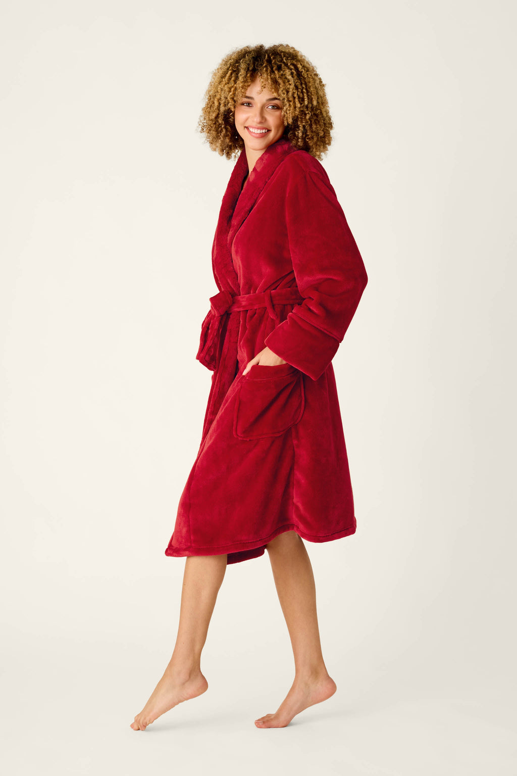 Luxe Plush Red Robe