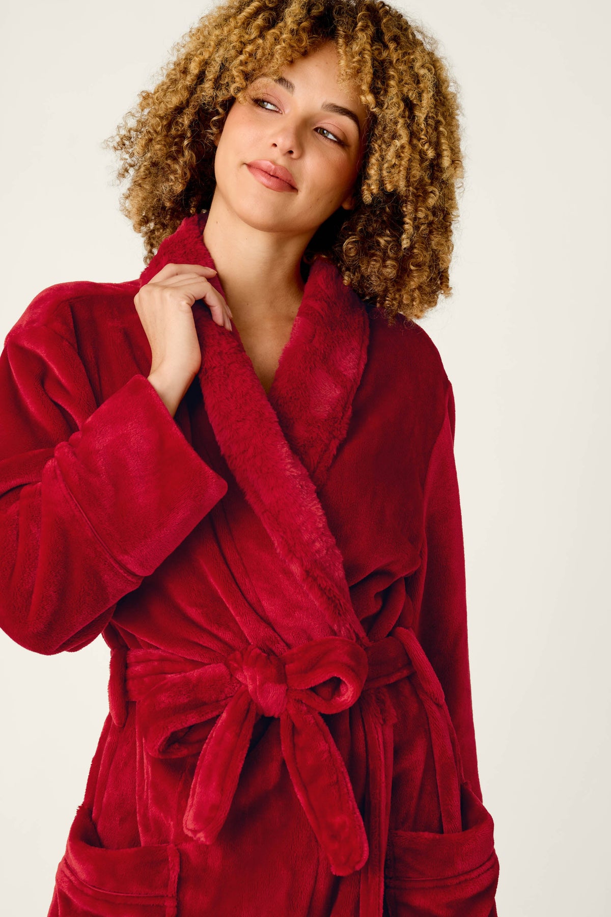 Luxe Plush Red Robe