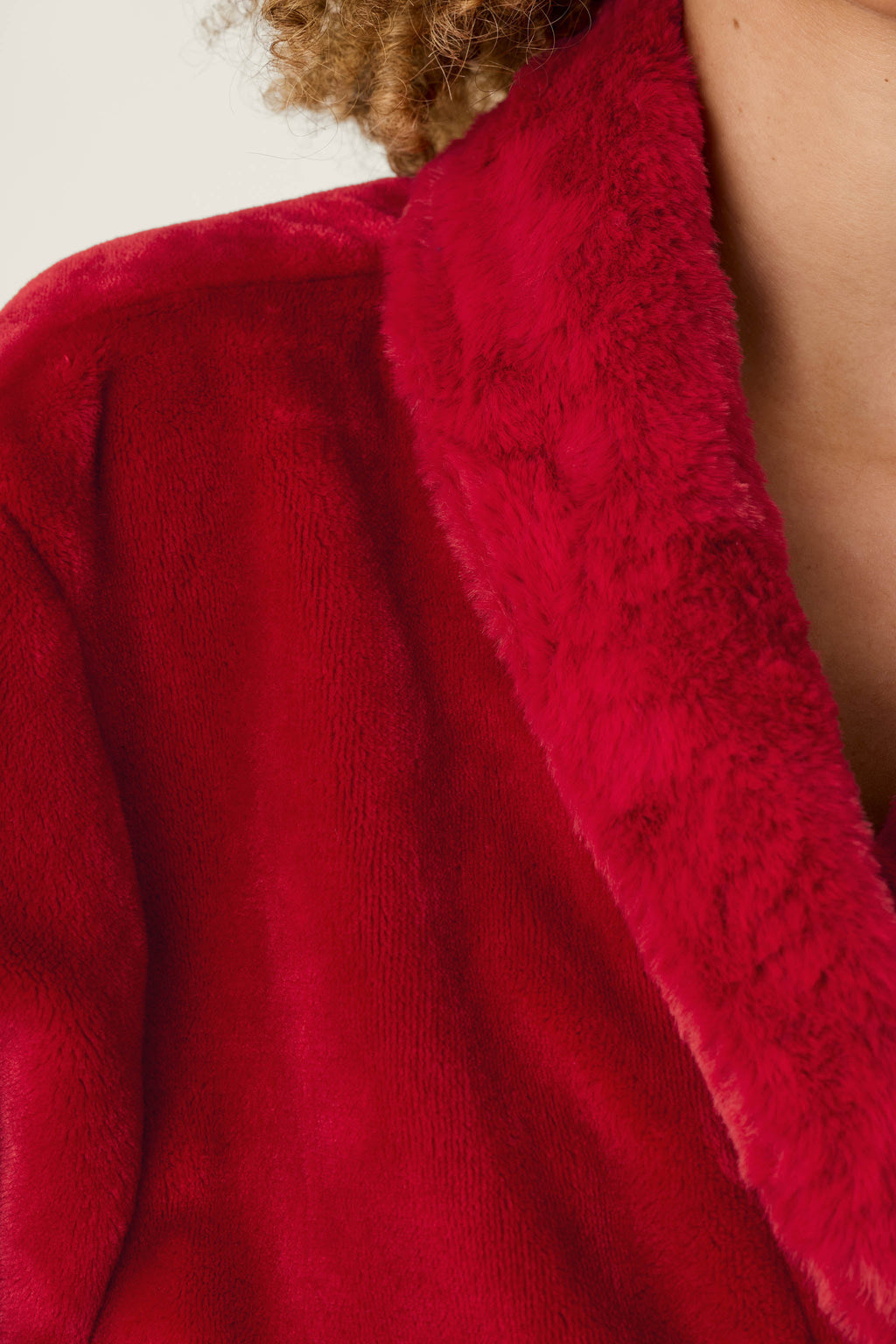 Luxe Plush Red Robe