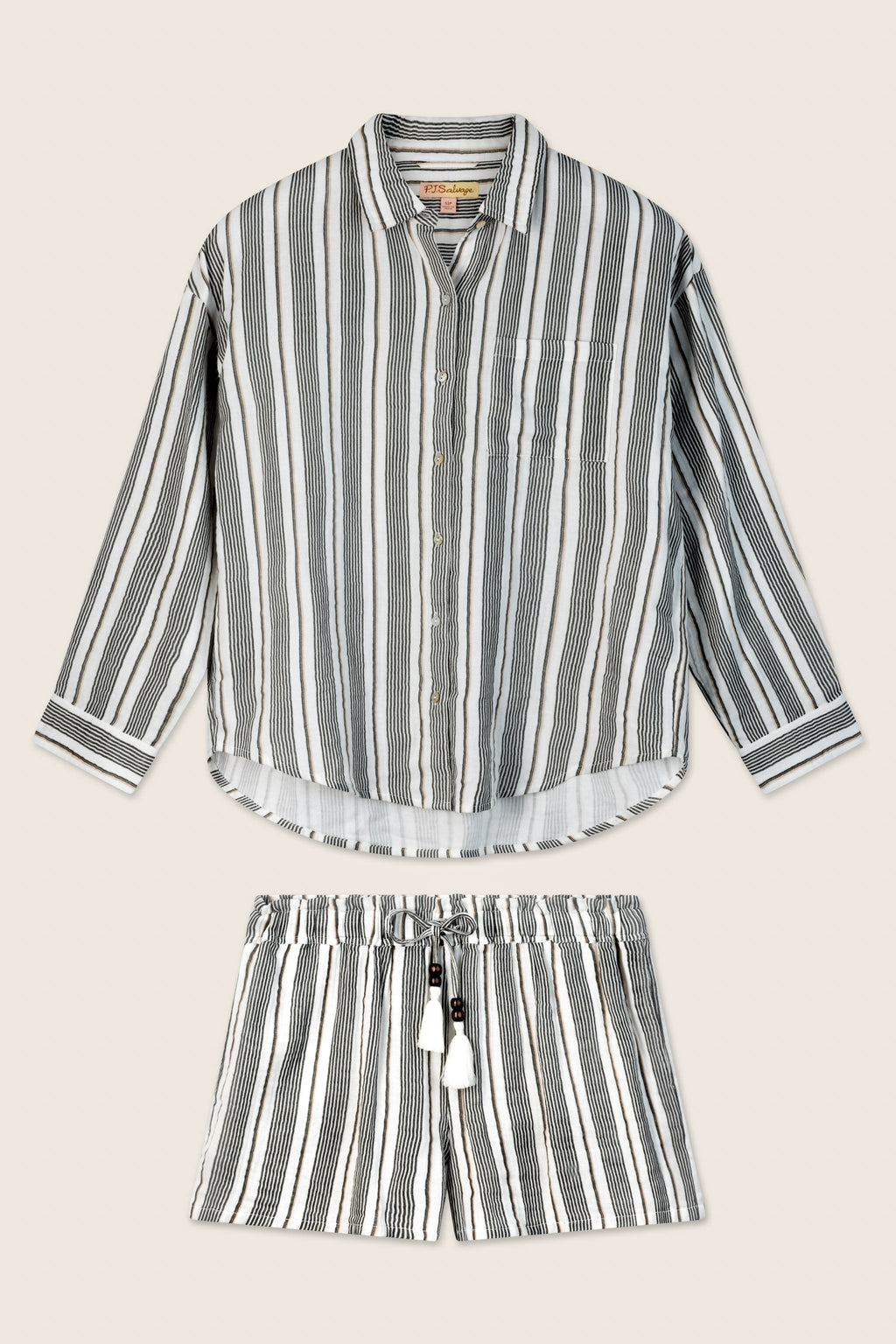Sea You in St. Tropez Shoreline Stripe Short Set