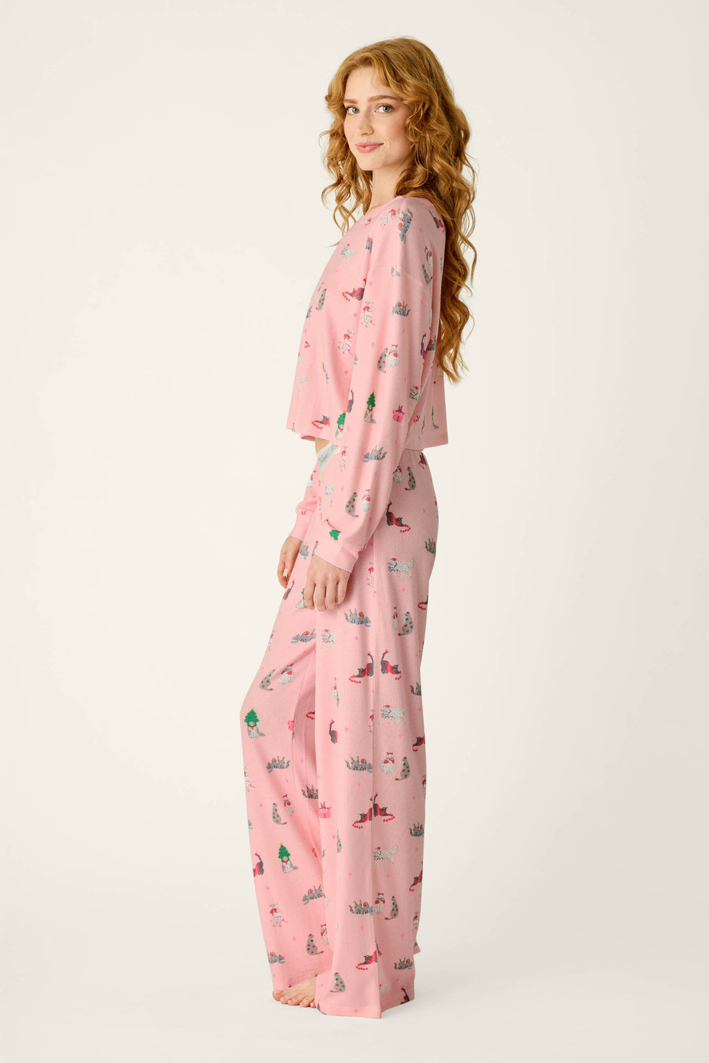 Boyfriend Boxer Deck the Paws Long Sleeve PJ Set