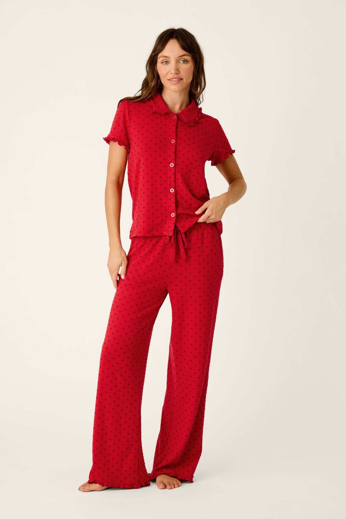 Femme de Noel Tonal Dot Pajama Pants