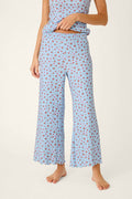 Festive Florals Blue Floral Print Pajama Pants
