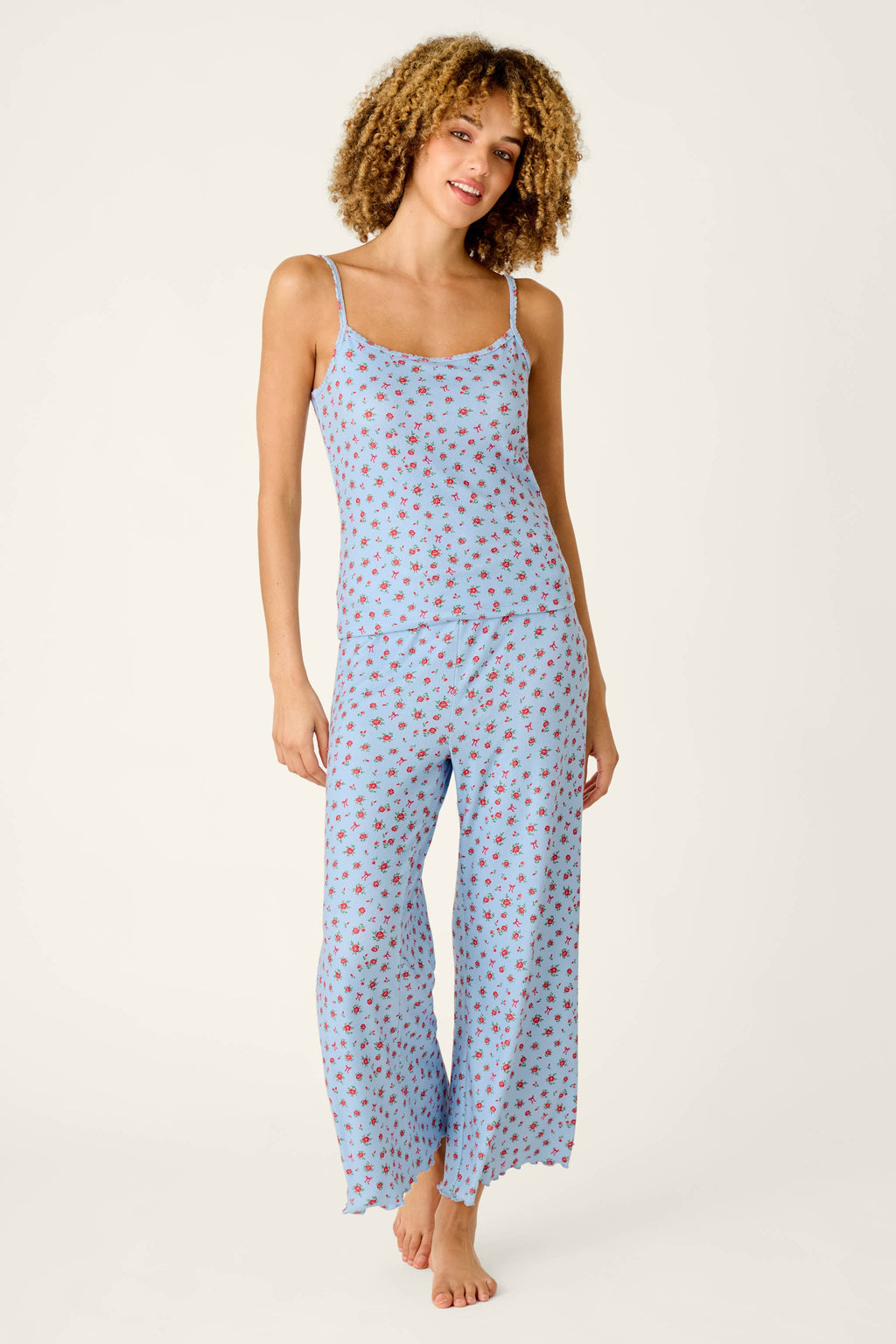 Festive Florals Blue Floral Print Camisole