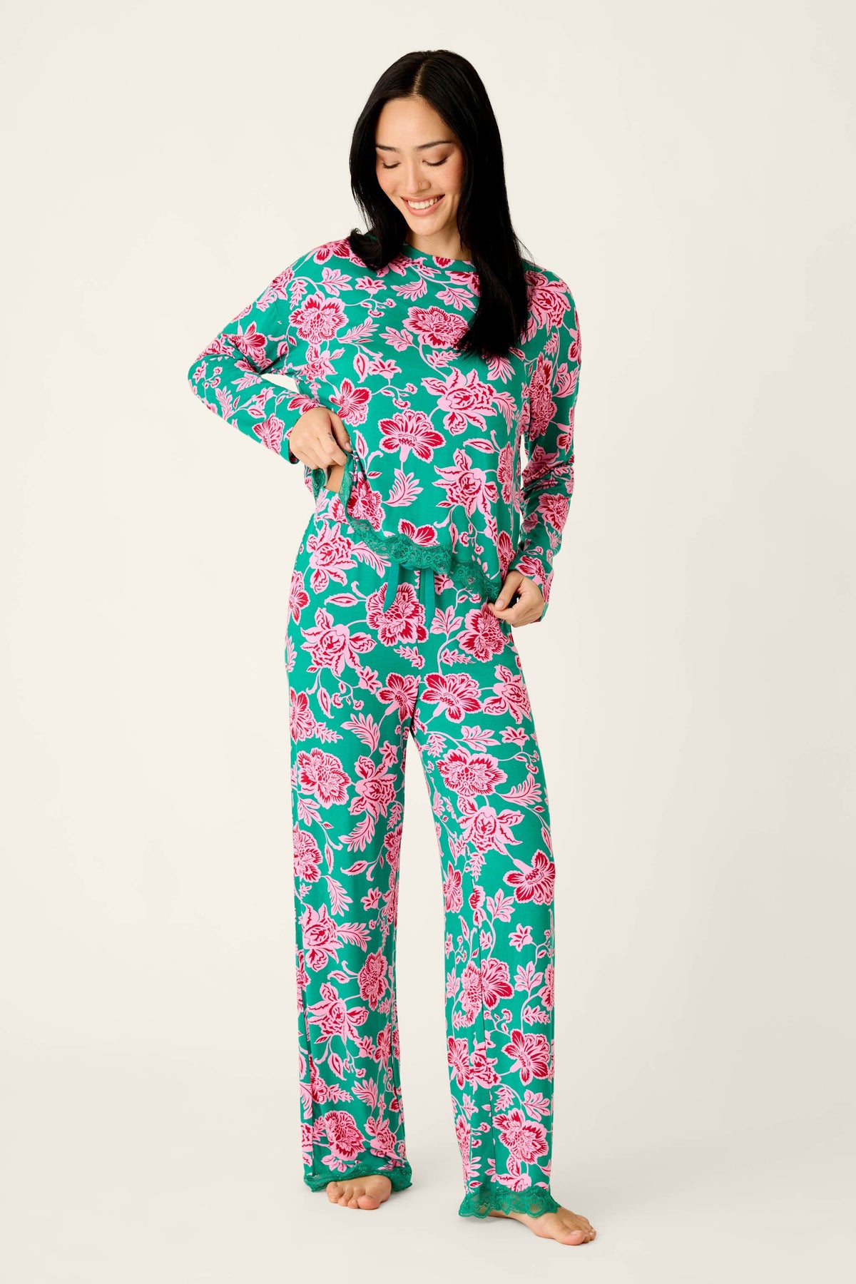 Frosted Floral Dreams Long Sleeve Top