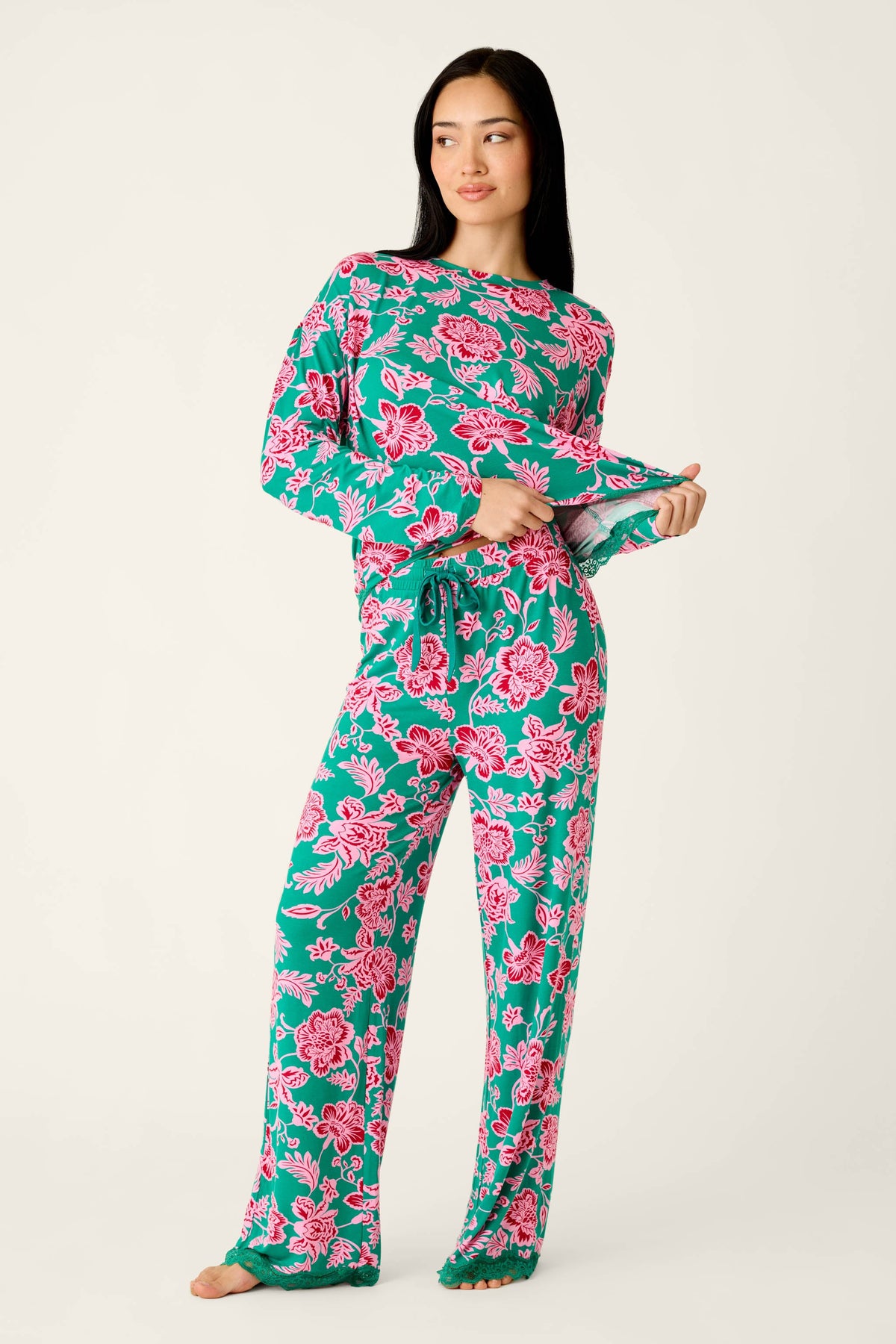 Frosted Floral Dreams Pajama Pants
