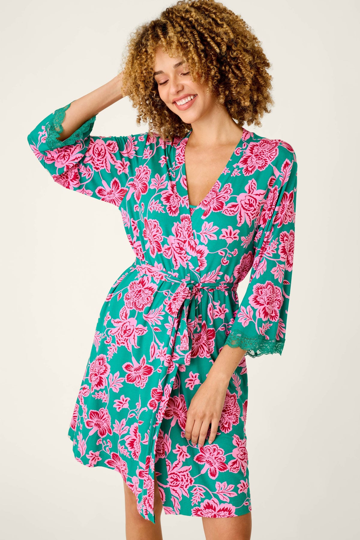 Frosted Floral Dreams Robe