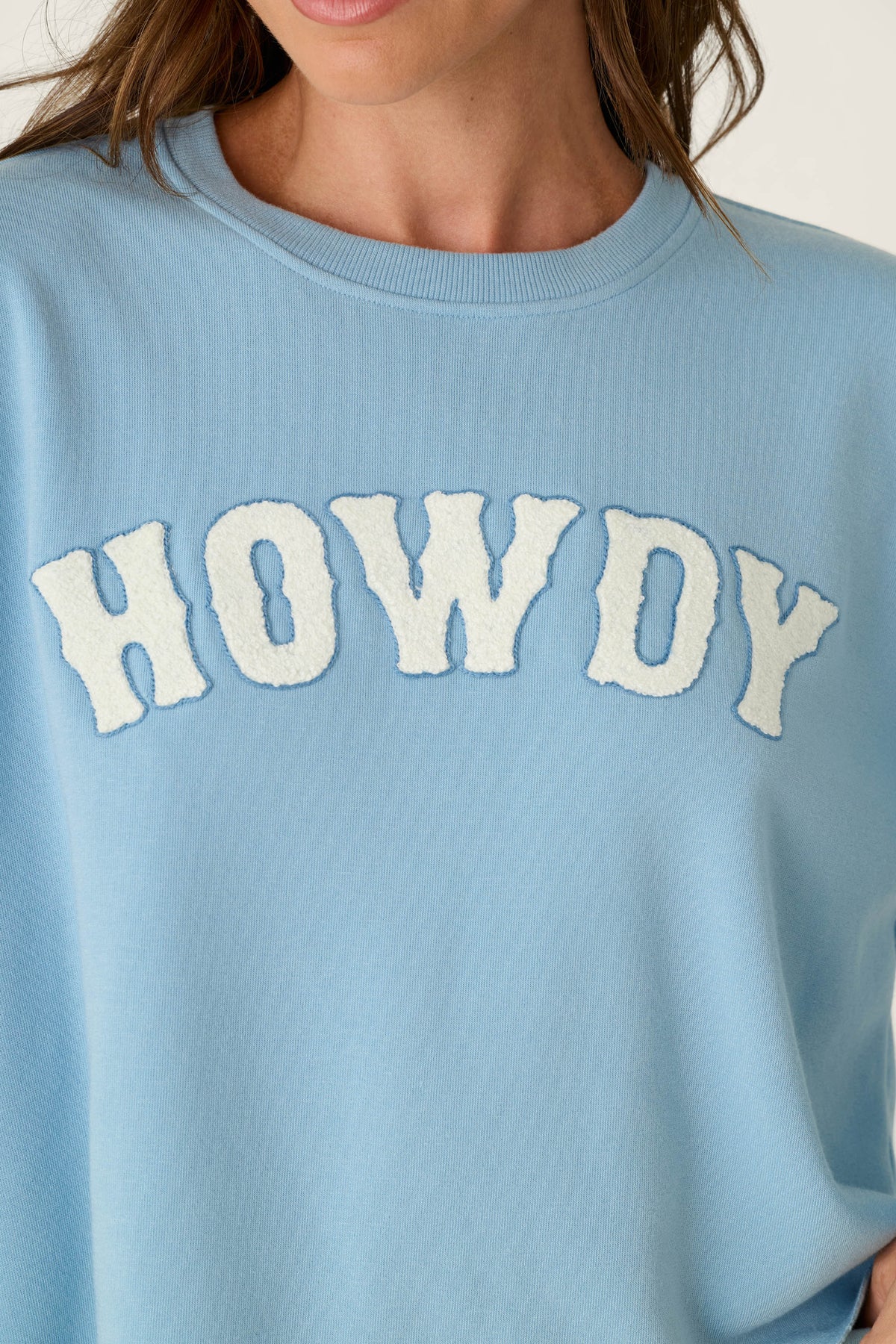 Howdy Holidays Snowdrift Blue Howdy Sweatshirt
