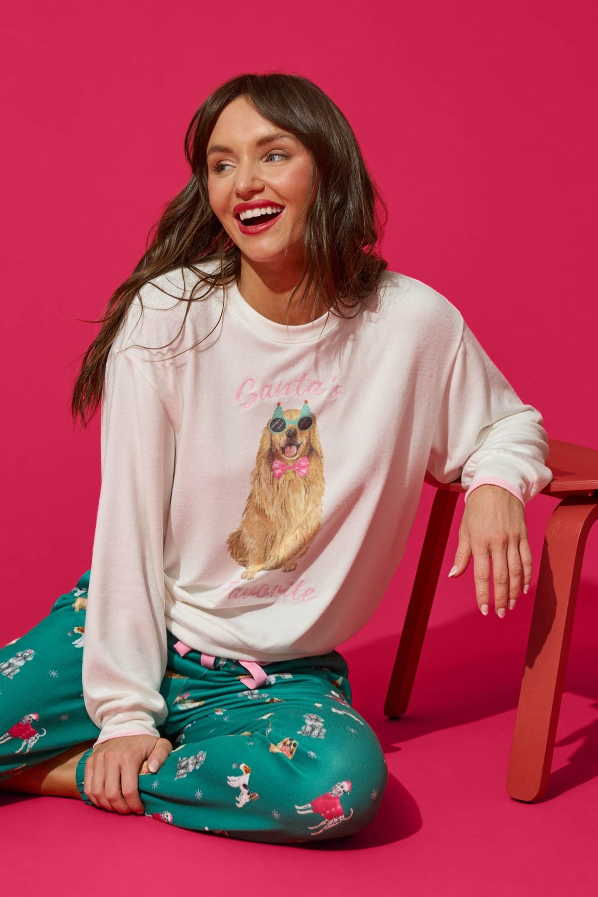 Happy Pawlidays Santa’s Favorite Long Sleeve Top