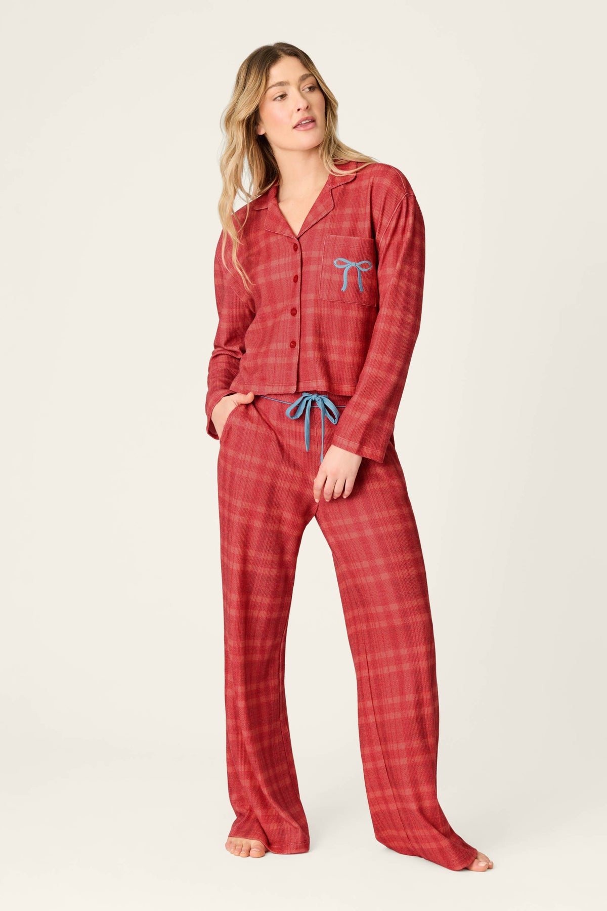 Mad for Plaid Long Sleeve & Pants PJ Set