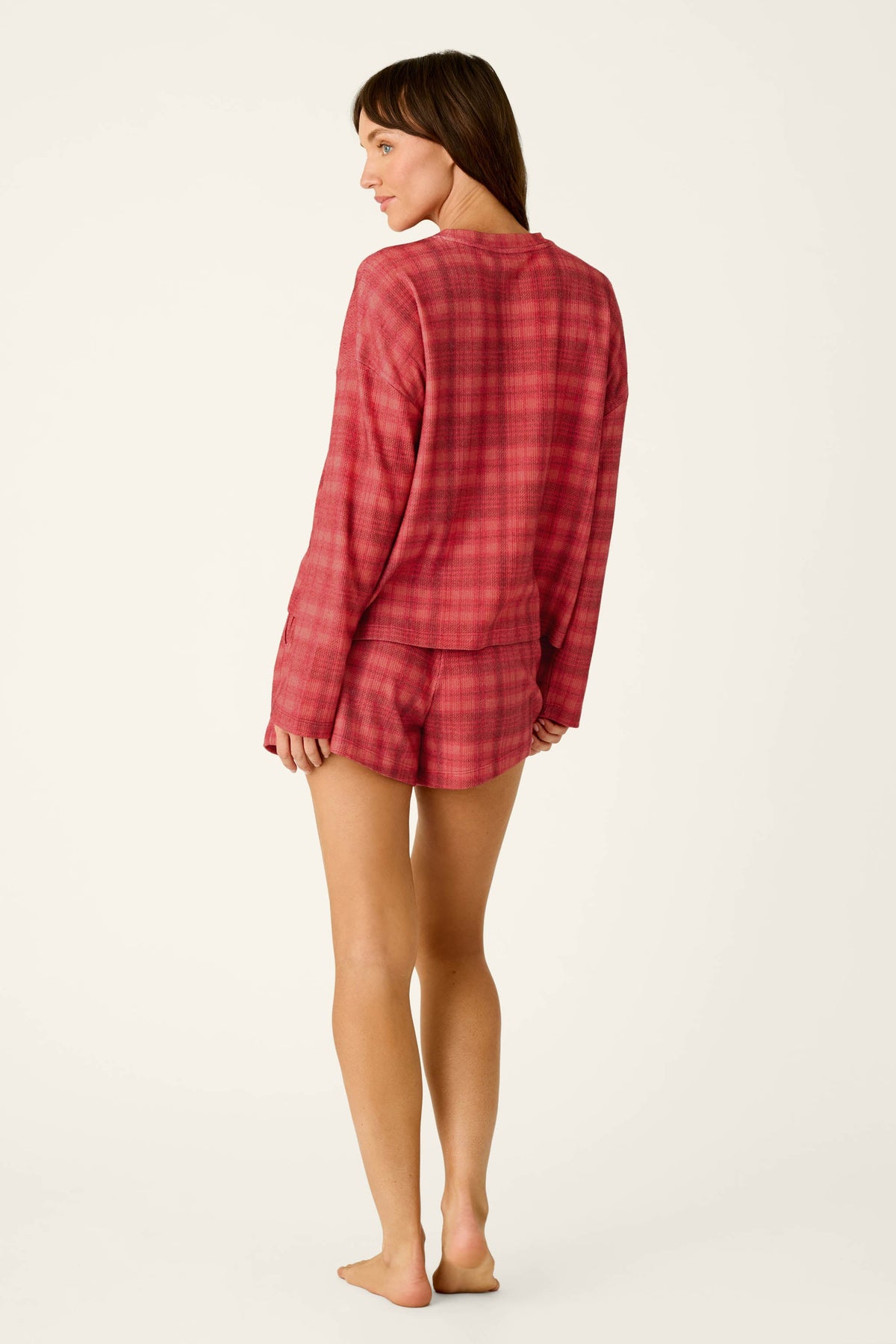 Mad for Plaid Long Sleeve & Shorts PJ Set