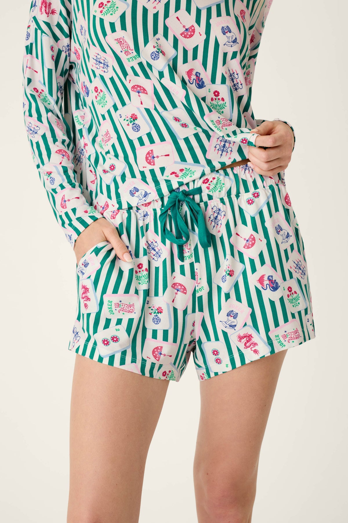 Mahjong Queen Dreams Pajama Shorts