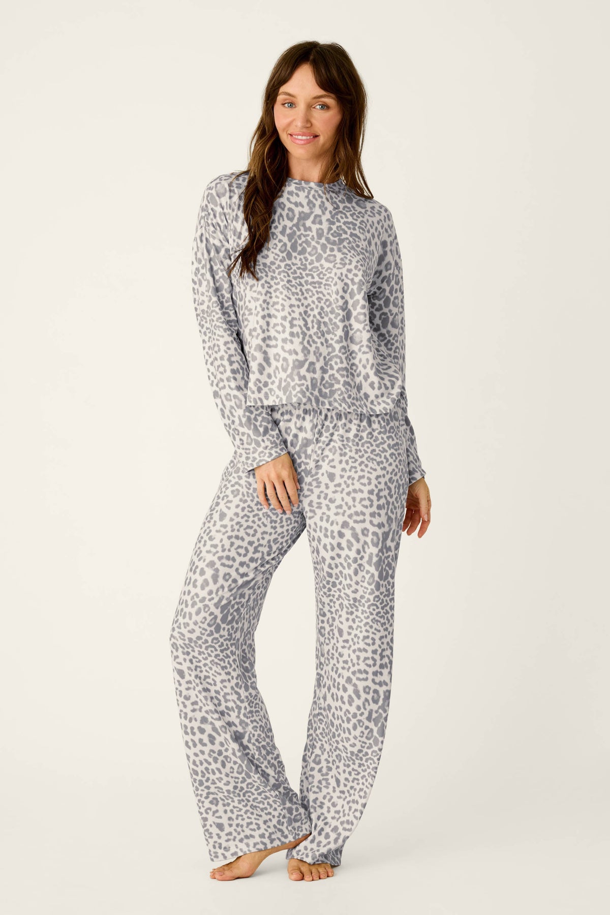 Wild About You Leopard Print Long Sleeve PJ Set