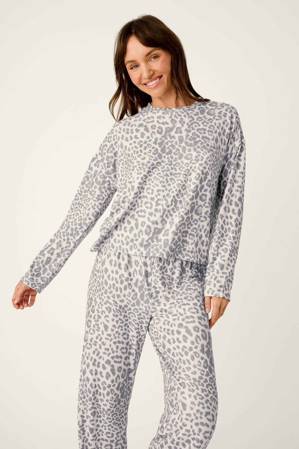 Wild About You Leopard Print Long Sleeve PJ Set