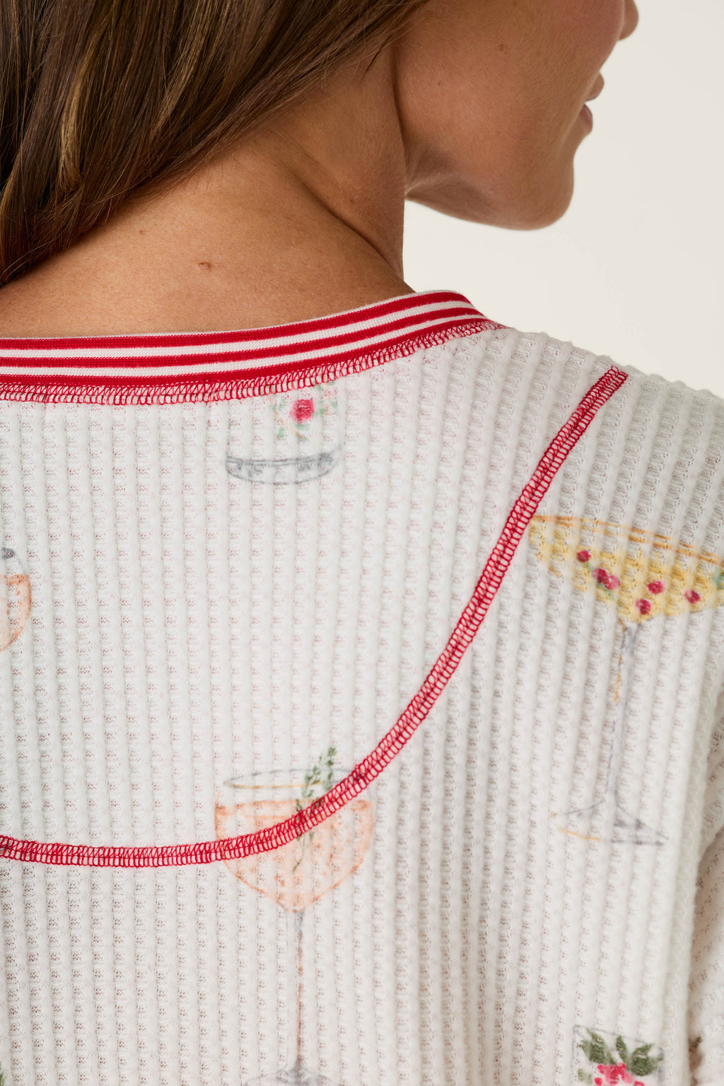 Ski Jammie Classics Cocktail Print Long Sleeve PJ Set