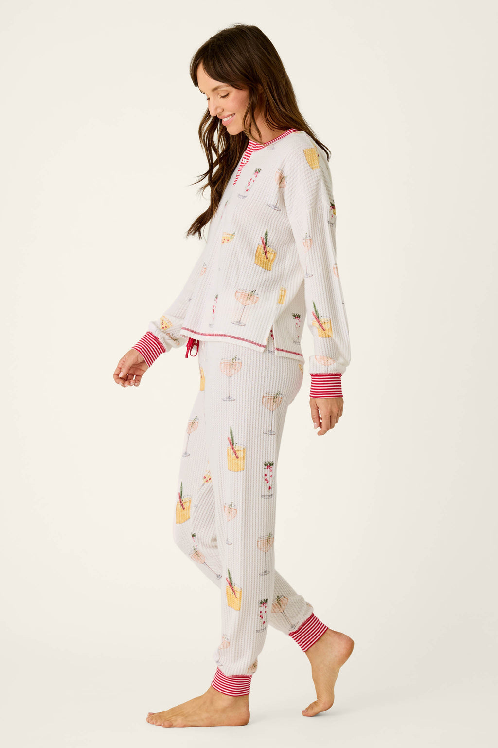 Ski Jammie Classics Cocktail Print Long Sleeve PJ Set