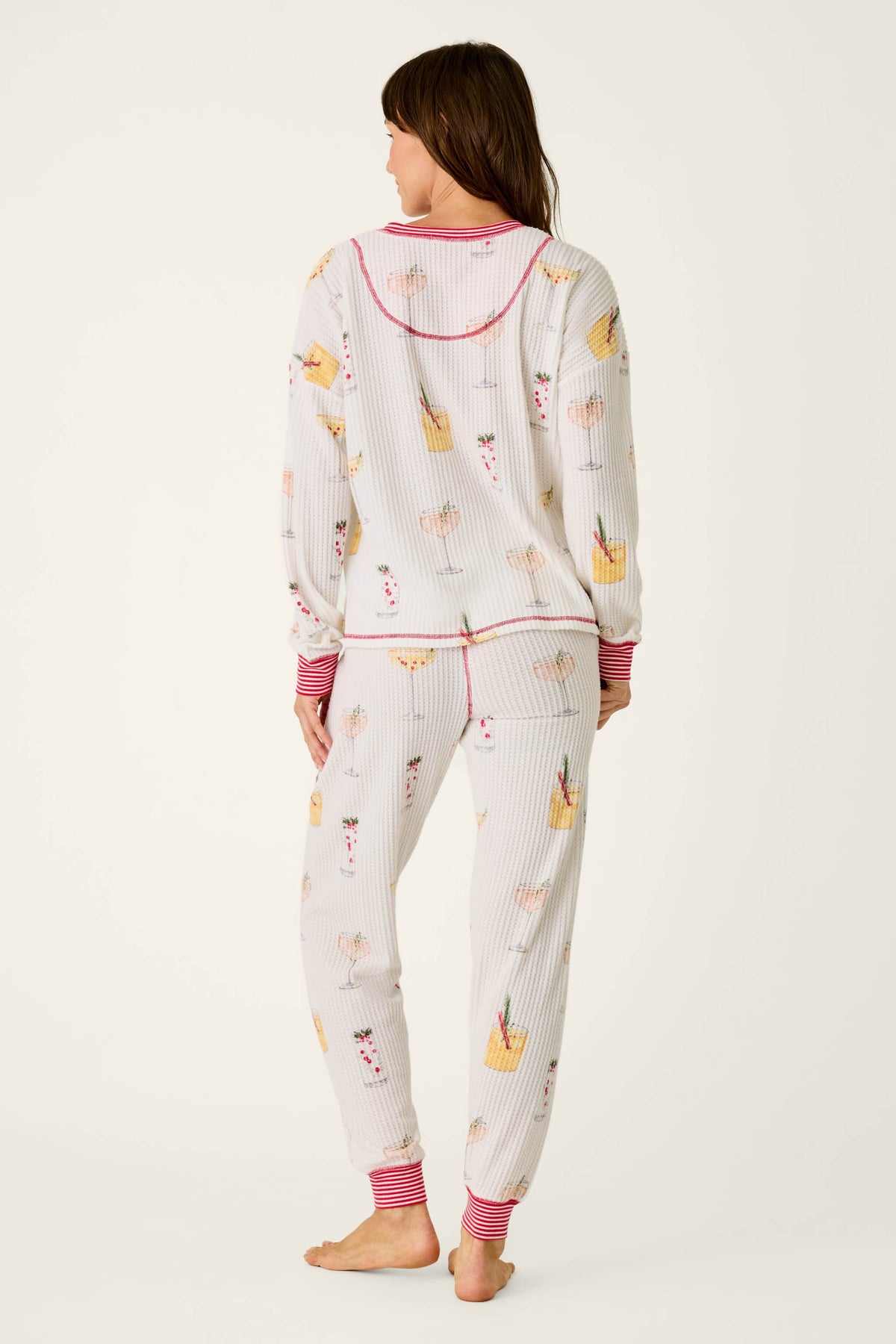 Ski Jammie Classics Cocktail Print Long Sleeve PJ Set