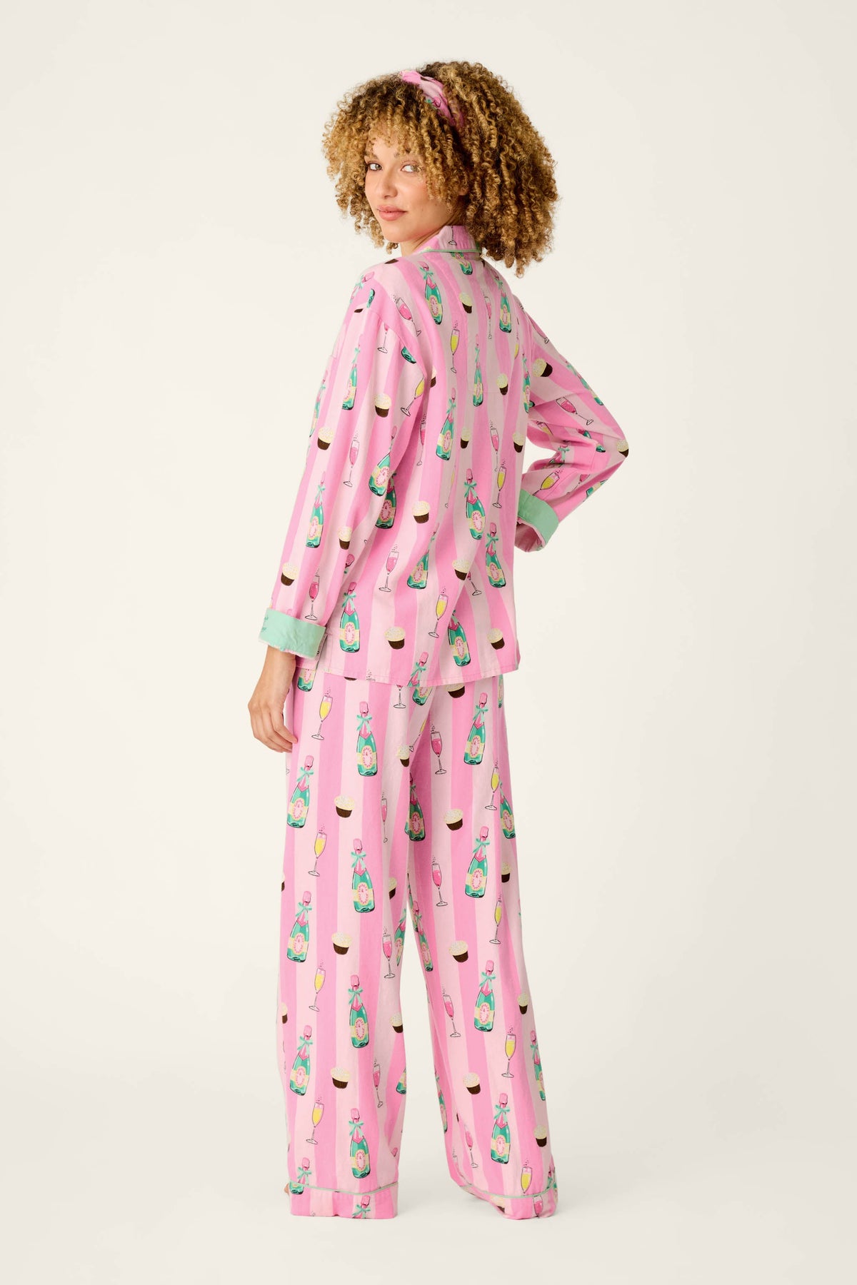 Cupcakes & Champagne Flannel 3-Piece PJ Set