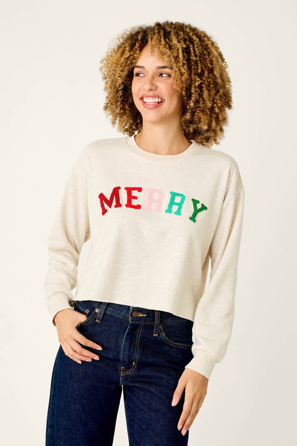 Very Merry Bouclé Merry Sweatshirt