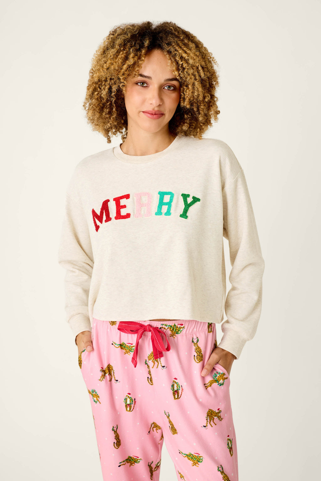 Very Merry Bouclé Merry Sweatshirt