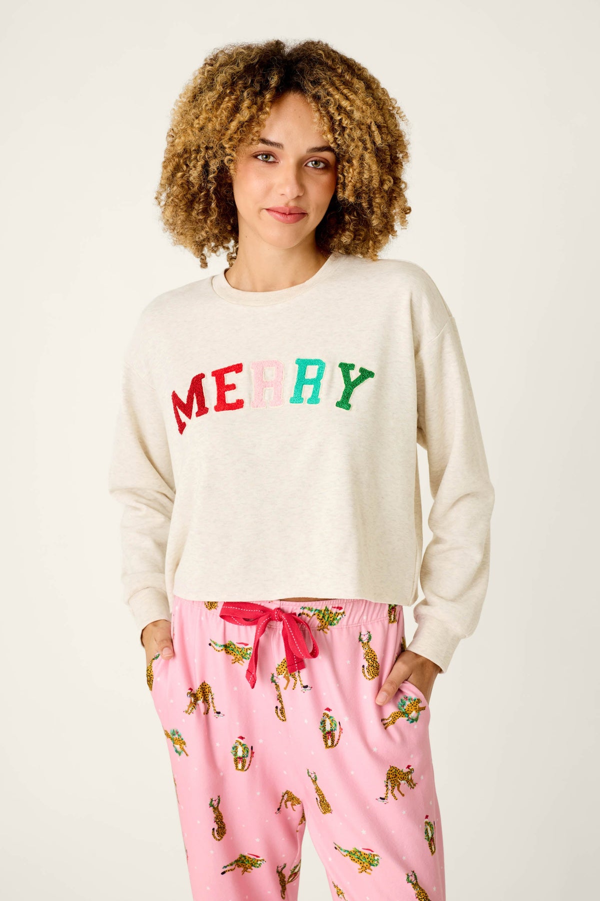 Very Merry Bouclé Merry Sweatshirt