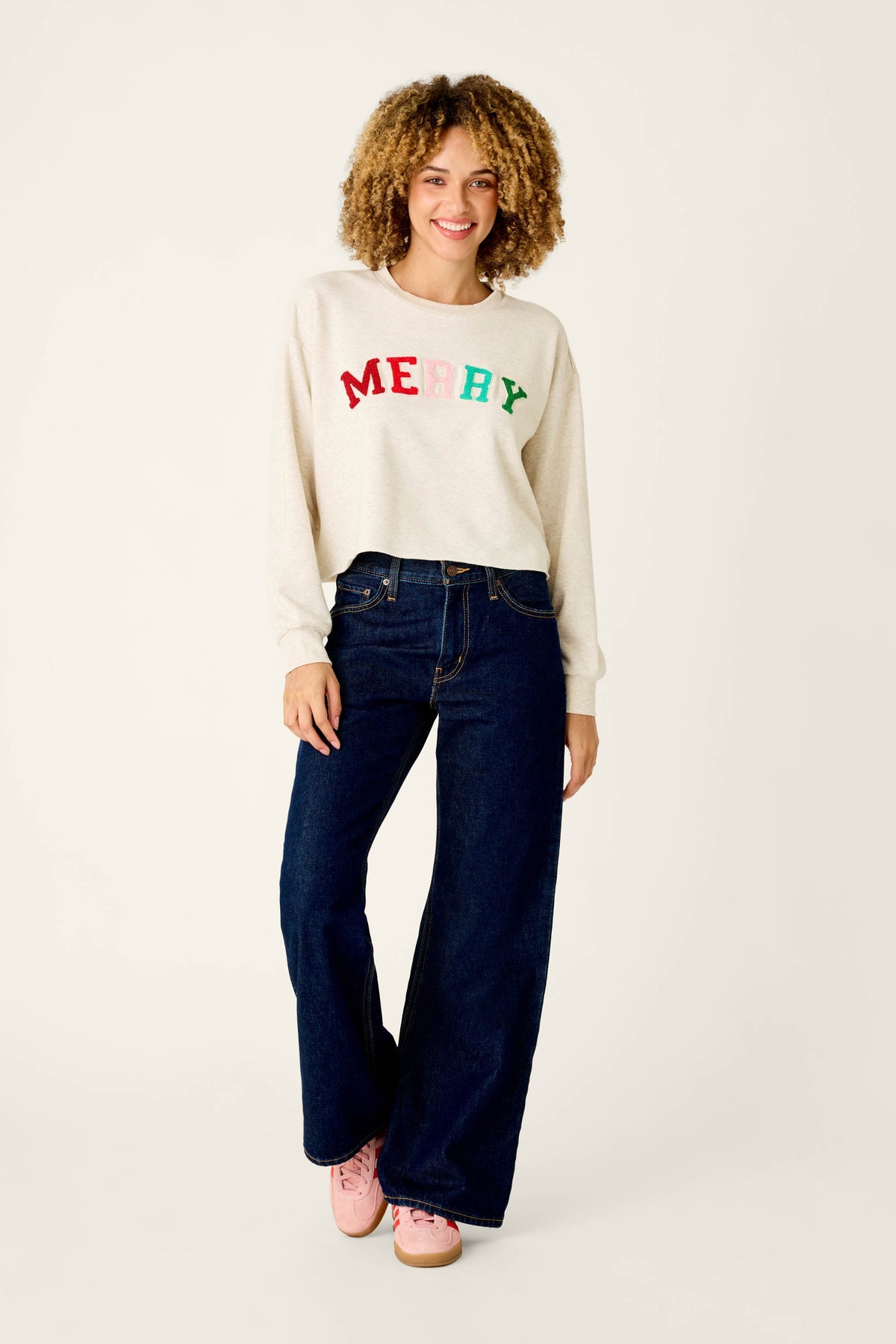 Very Merry Bouclé Merry Sweatshirt