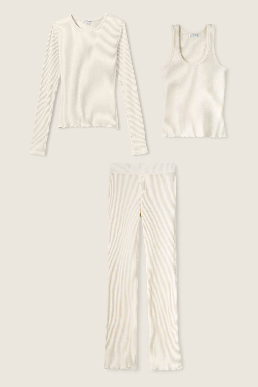 Reloved Rib Natural 3-Piece Lounge Set