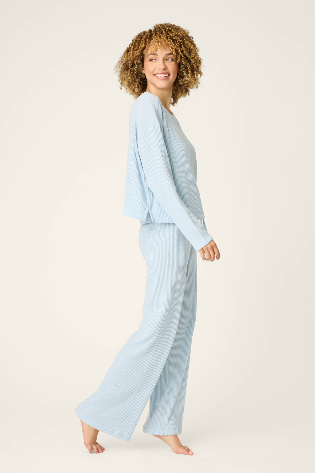 3-Piece Luxe Ribbed Celestial PJ Set