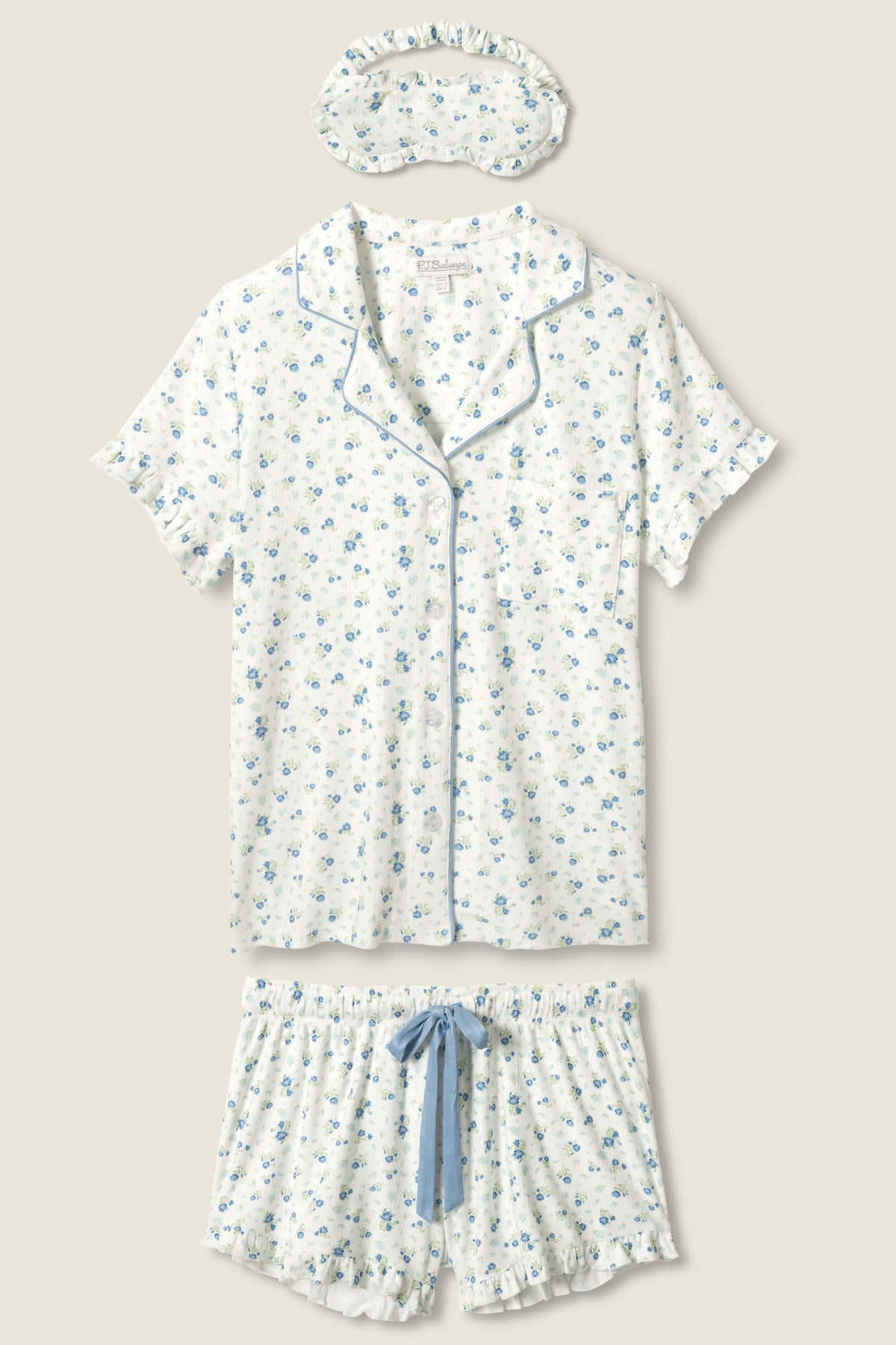 More Amour Ditsy Floral 3-Piece Pointelle PJ Set