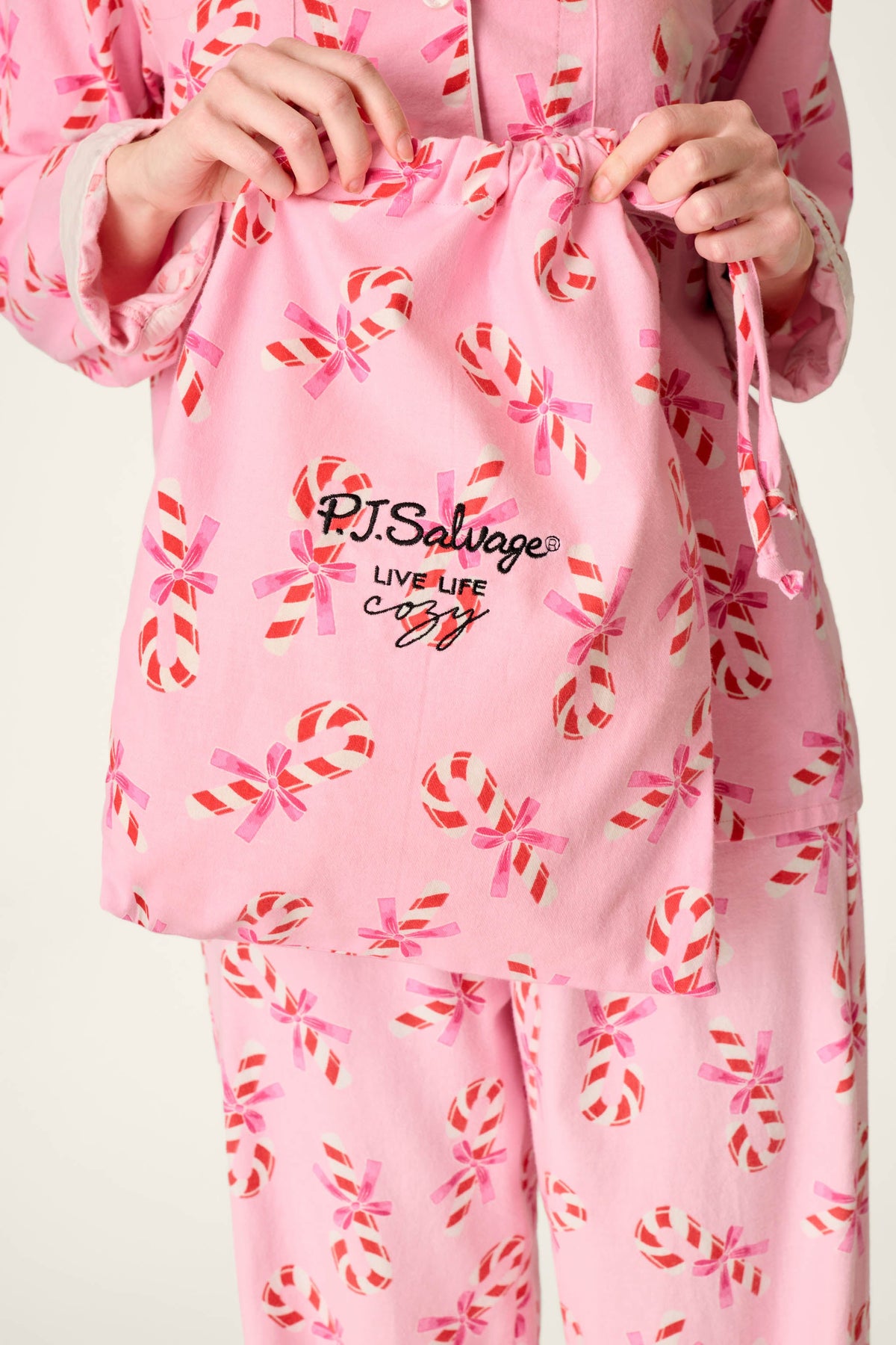 Sweeter Than Sugar Candy Cane Print 4-Piece PJ Set