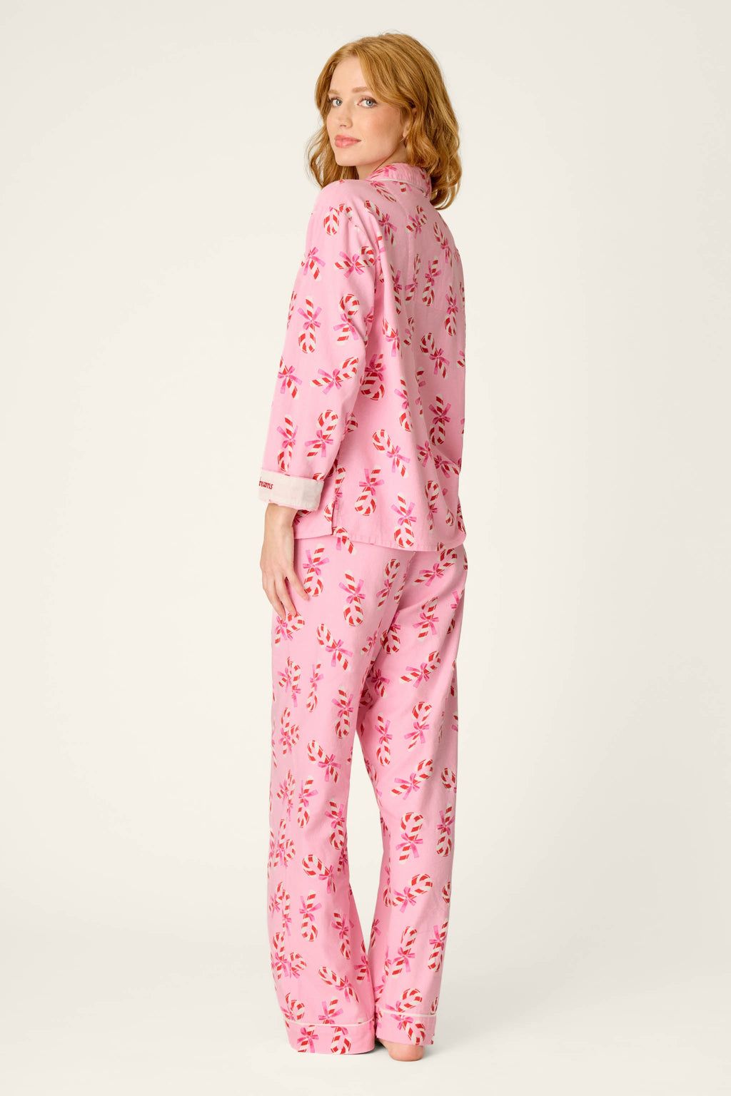 Sweeter Than Sugar Candy Cane Print 4-Piece PJ Set