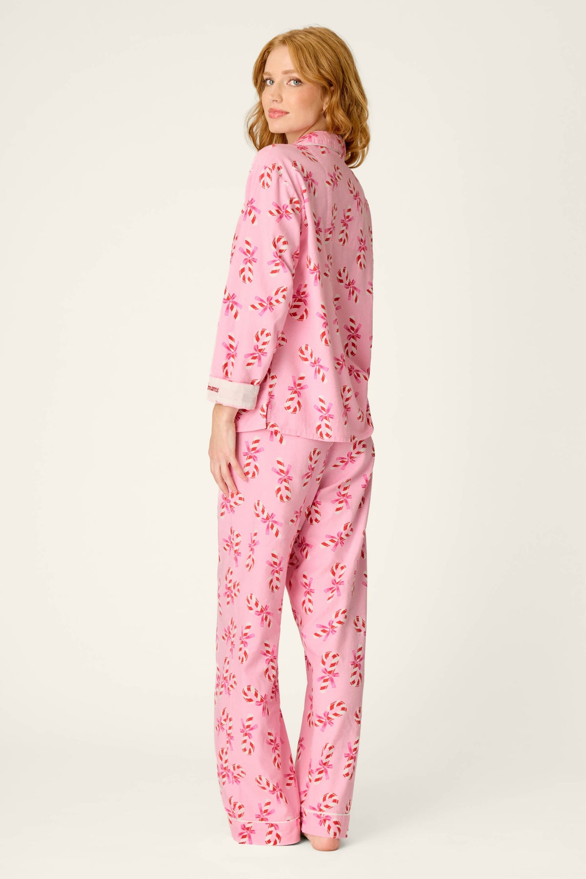 Sweeter Than Sugar Candy Cane Print 4-Piece PJ Set