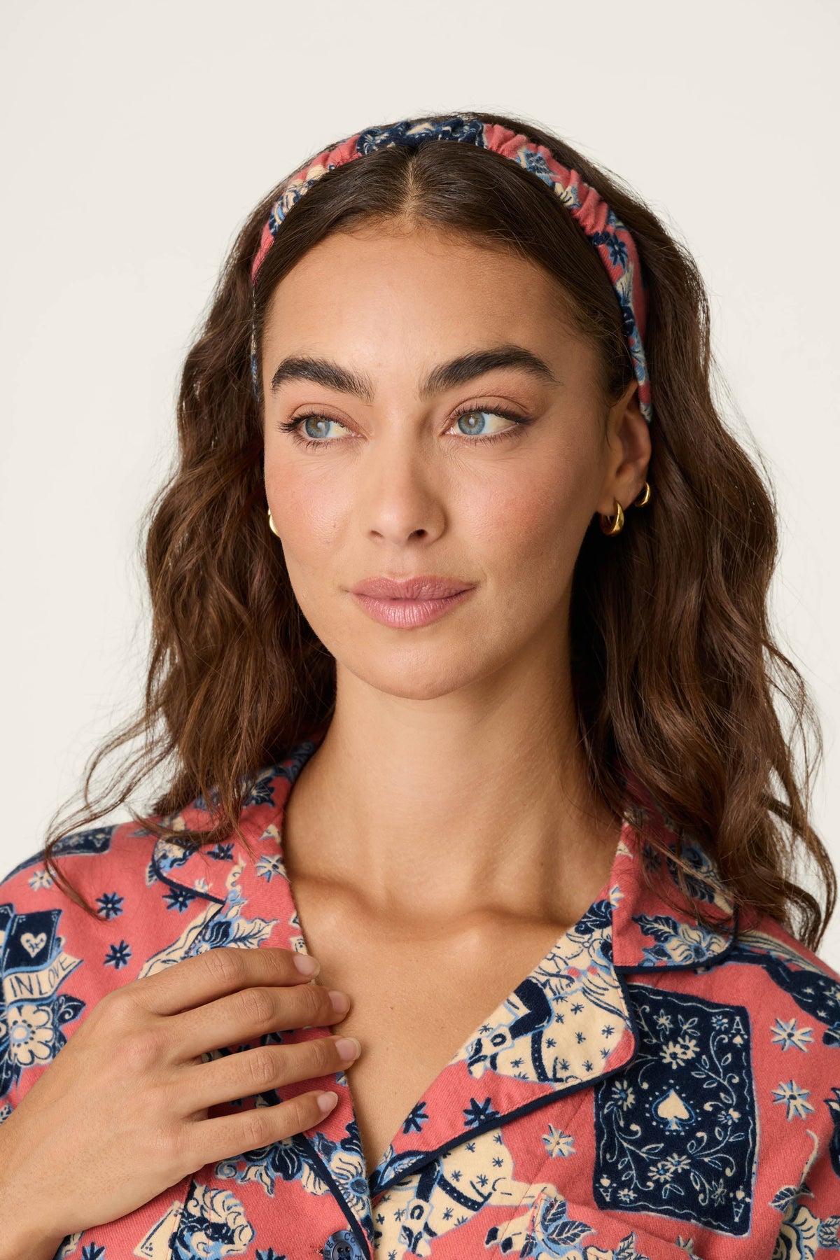 Lucky in Love Western Print 3-Piece Long Sleeve Flannel PJ Set
