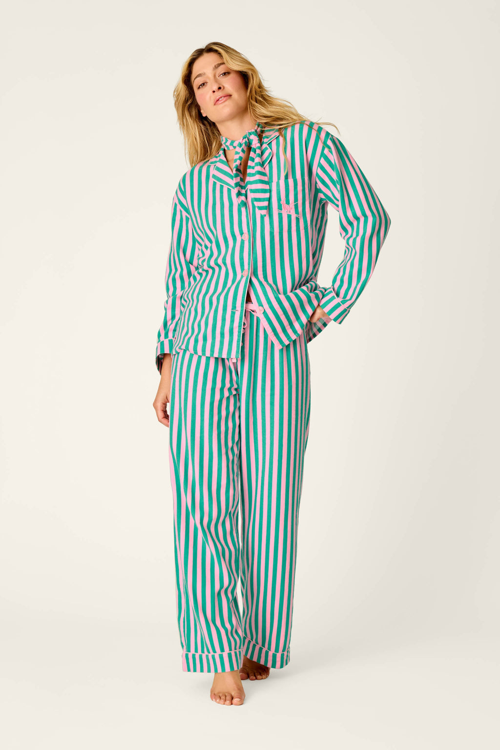 Ski Bunny Icon 3-Piece Long Sleeve Flannel PJ Set