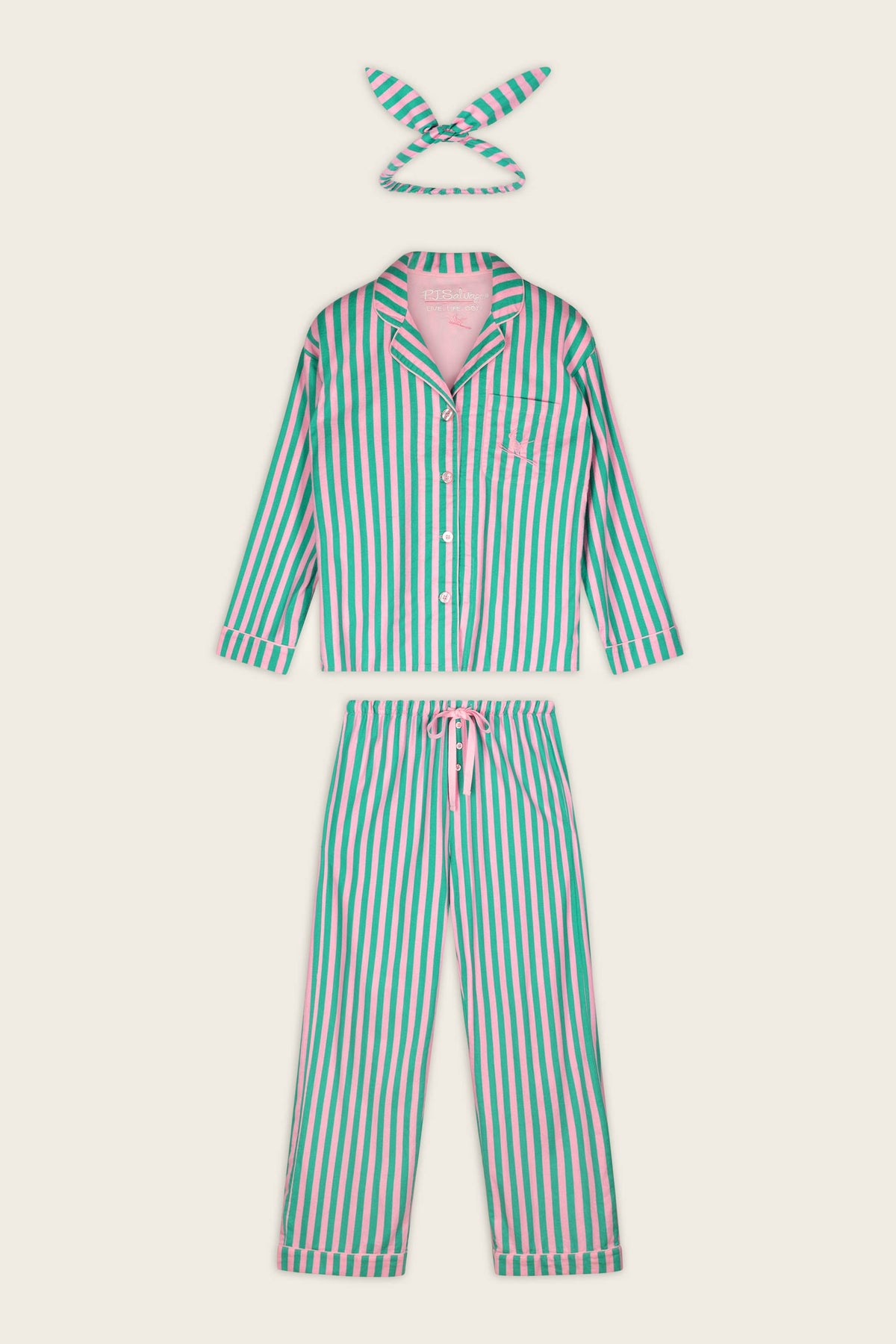Ski Bunny Icon 3-Piece Long Sleeve Flannel PJ Set