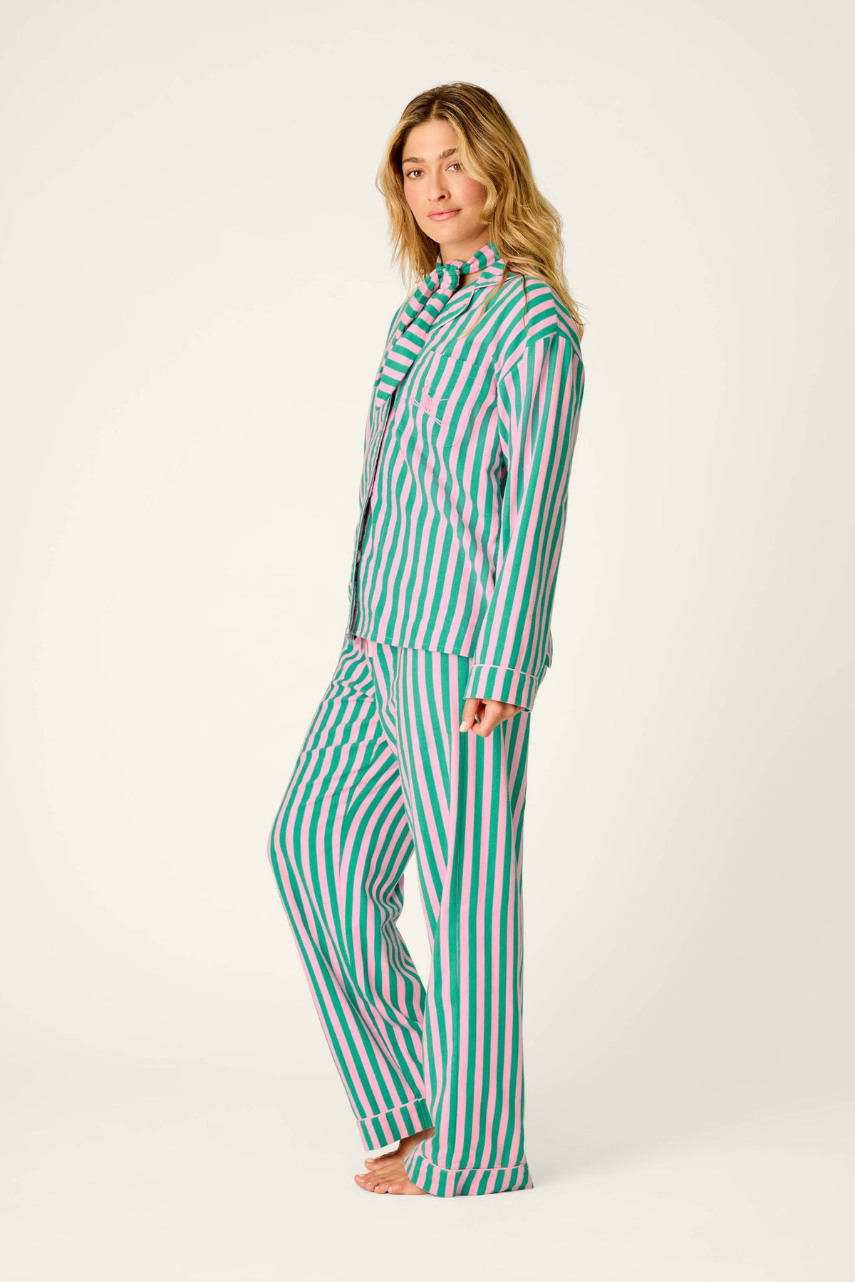 Ski Bunny Icon 3-Piece Long Sleeve Flannel PJ Set