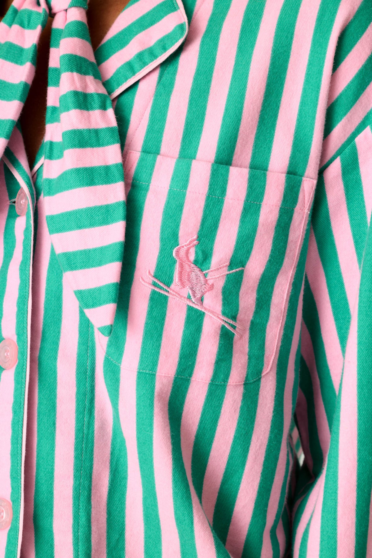 Ski Bunny Icon 3-Piece Long Sleeve Flannel PJ Set
