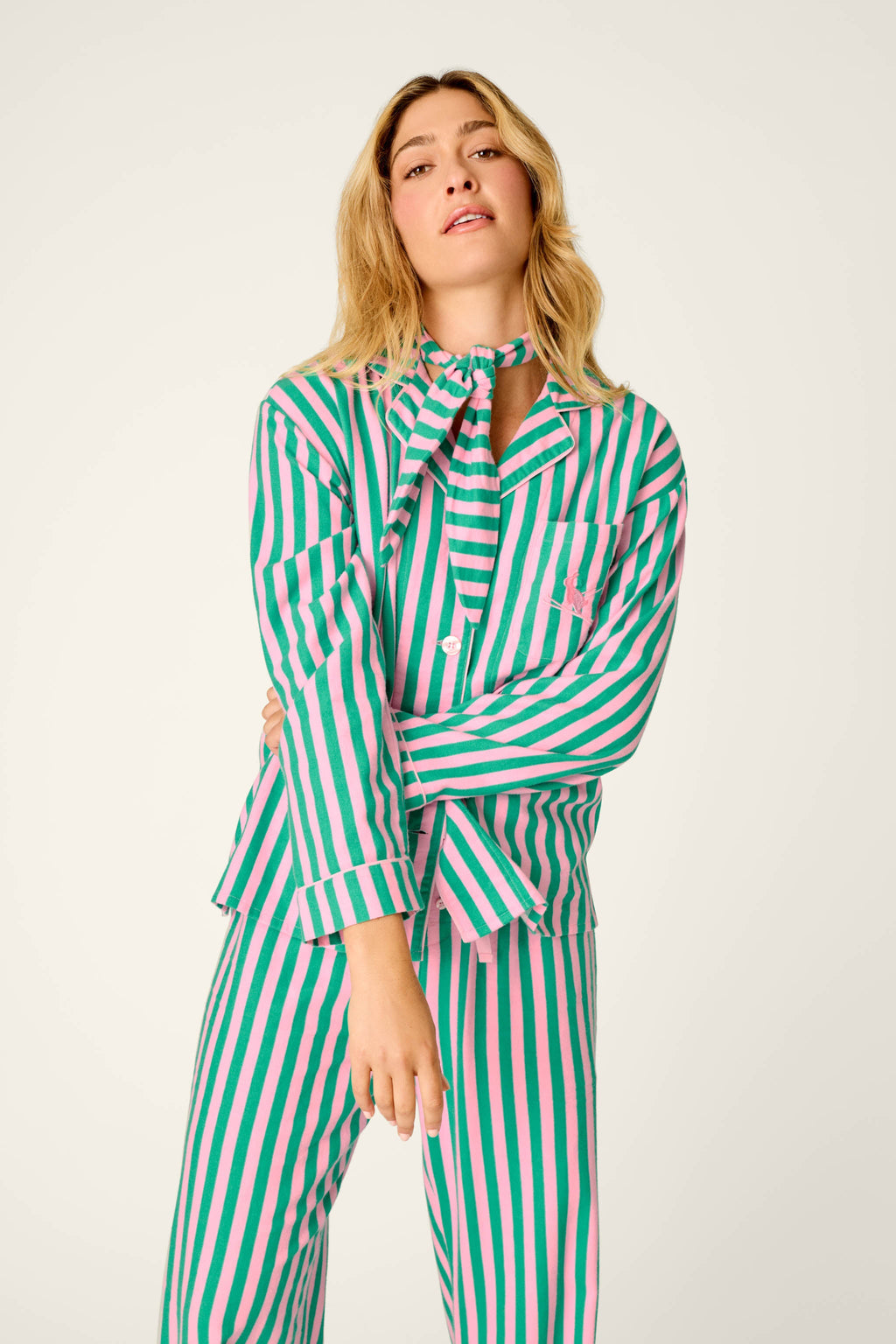Ski Bunny Icon 3-Piece Long Sleeve Flannel PJ Set