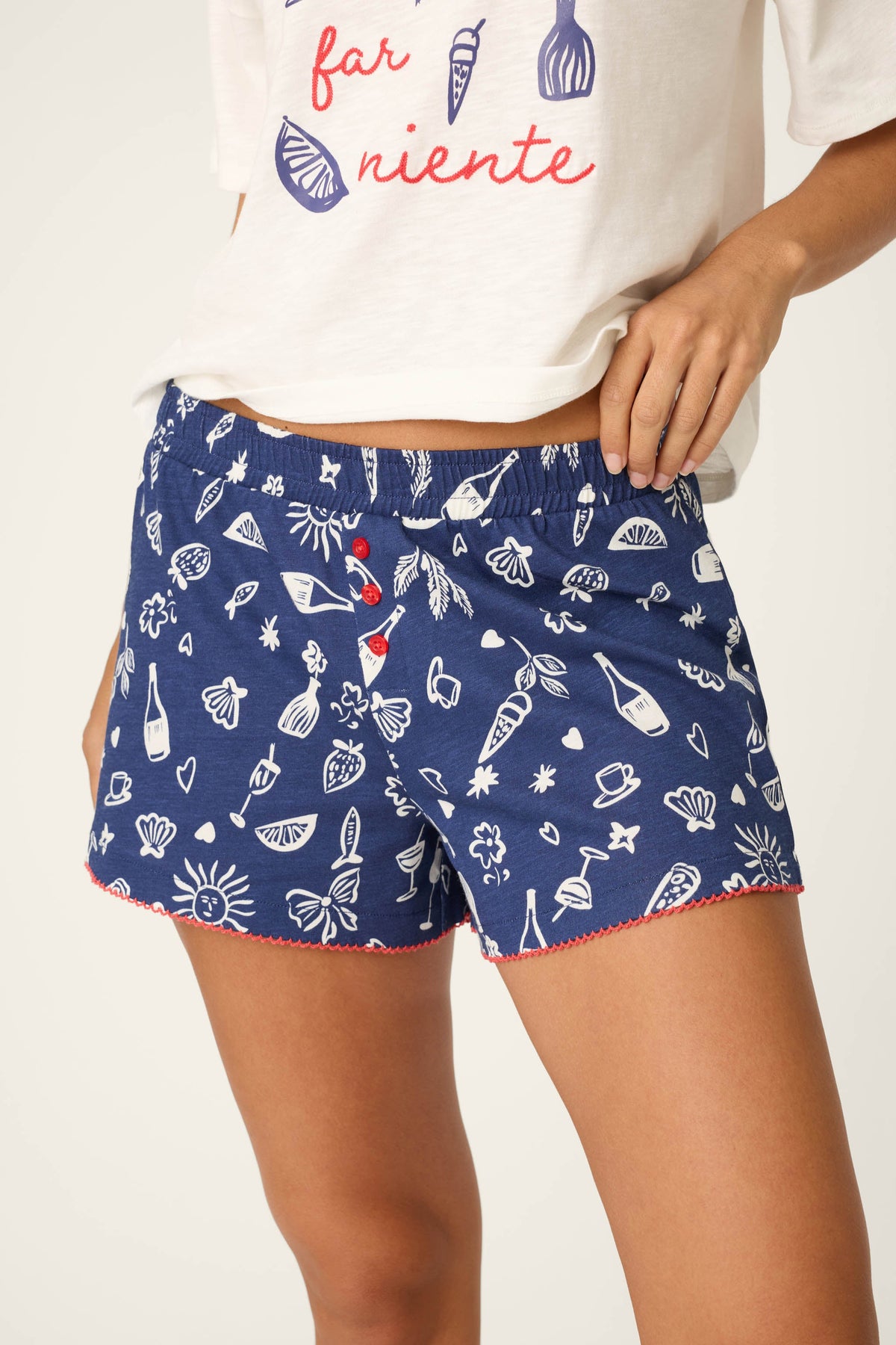 Playful Prints Al Fresco Bistro Pajama Shorts