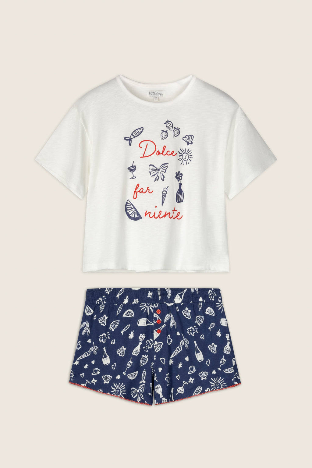 Playful Prints Dolce Far Niente Short PJ Set