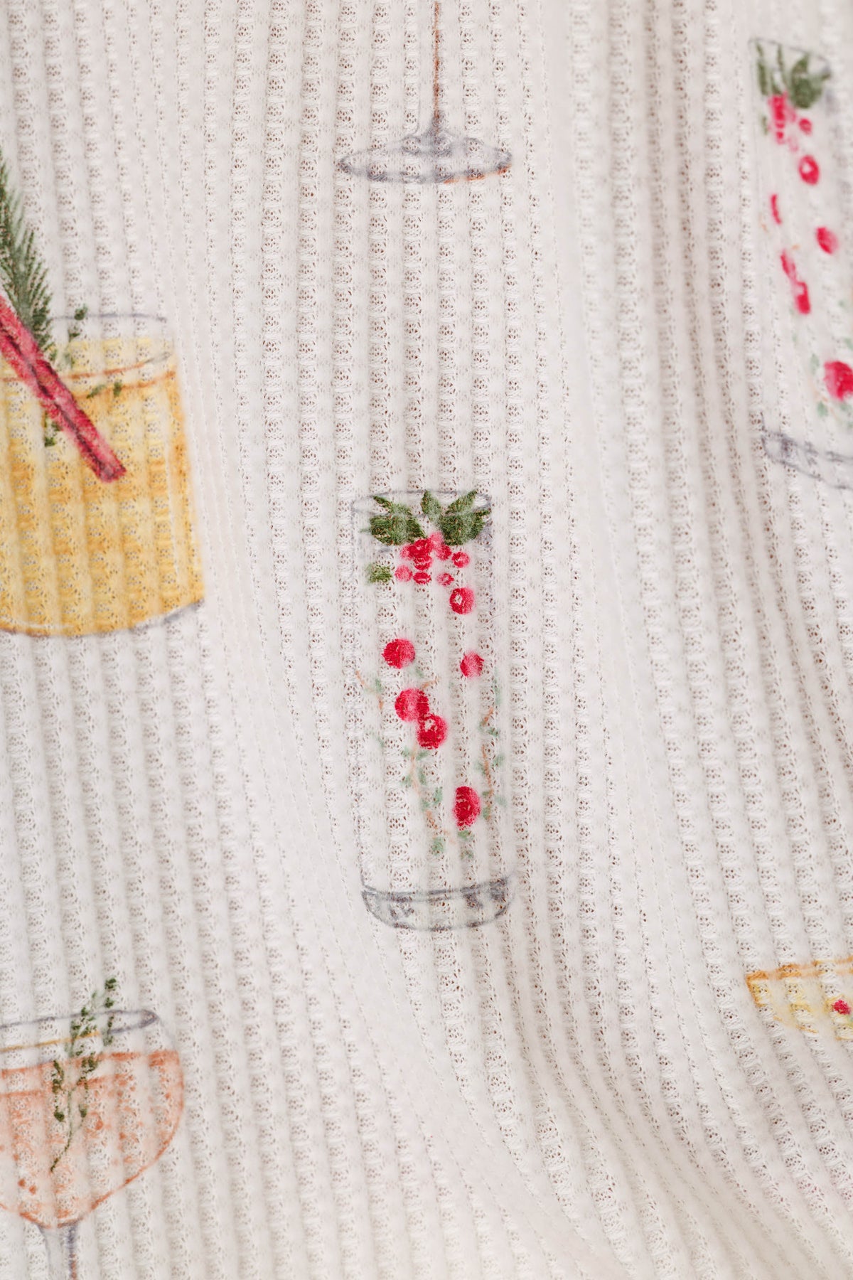 Ski Jammie Classics Cocktail Print Long Sleeve PJ Set